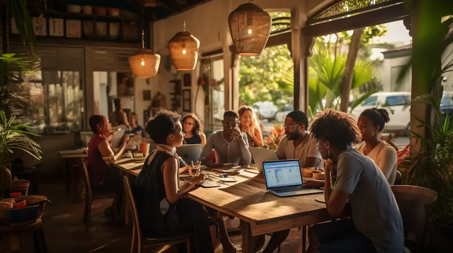 Une réunion d'équipe conviviale