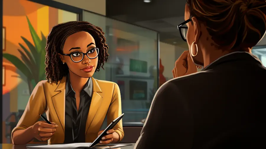Une manager-coach écoute attentivement une collaboratrice